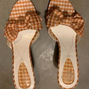 Slip-on Fabric Bow Shoes